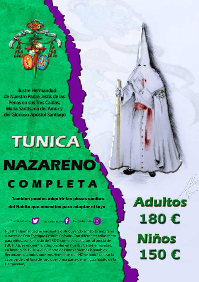 RESERVA YA TU HÁBITO NAZARENO